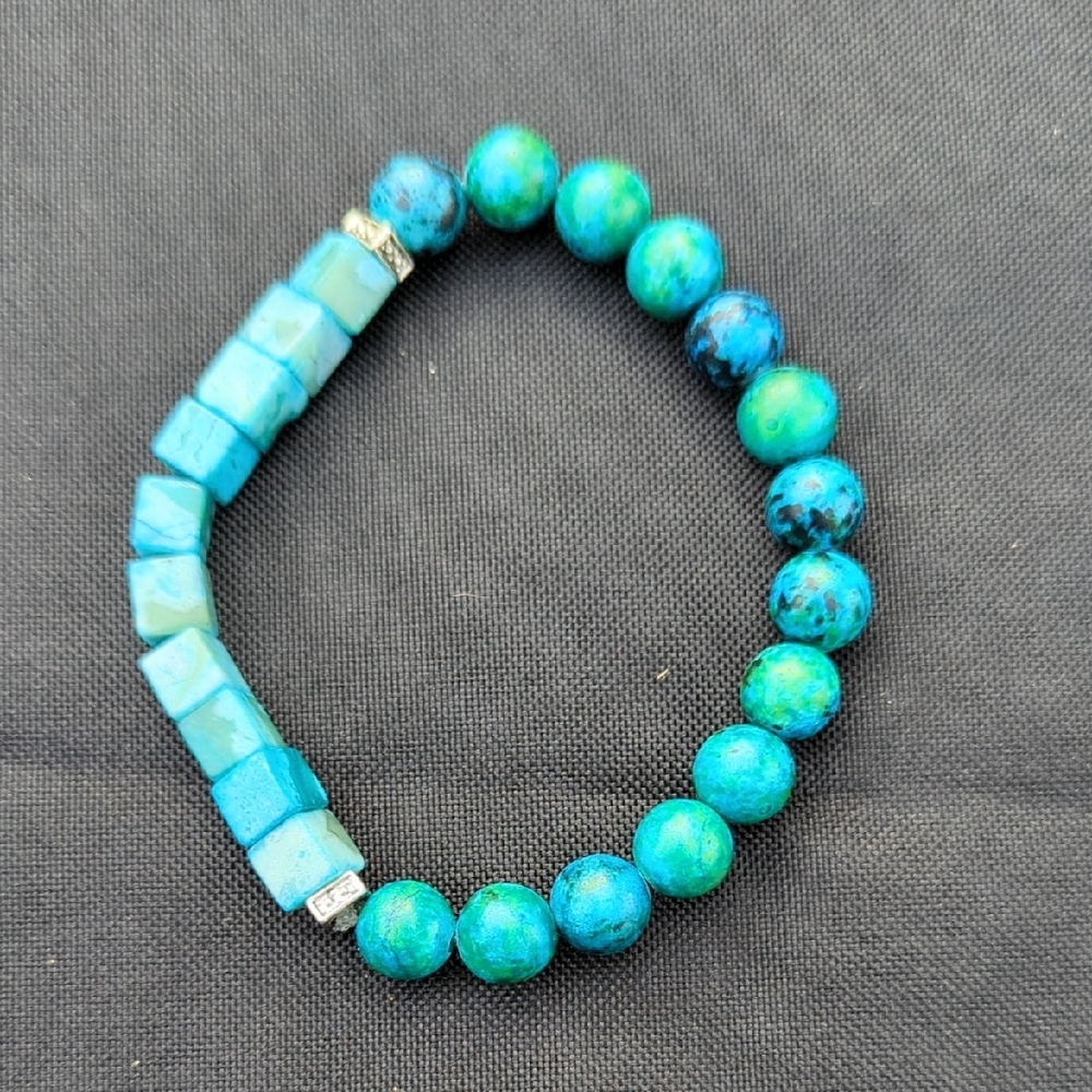 Blue Beaded Elastic Bracelets Jewelry